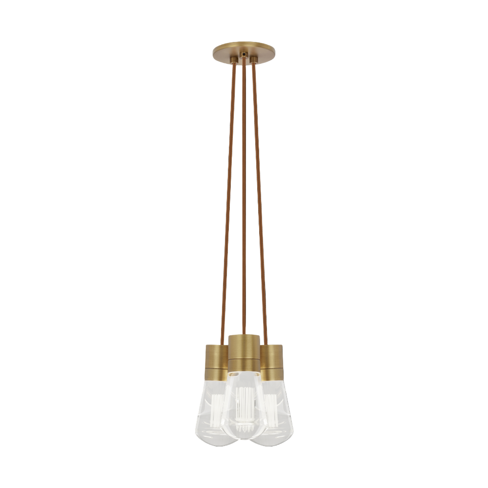 Visual Comfort Architectural 700TDALVPMC3PNB-LEDWD Sean Lavin Alva LED 3.6" Pendant Natural Brass 27W 3000K–2200K 90 CRI Copper Cord