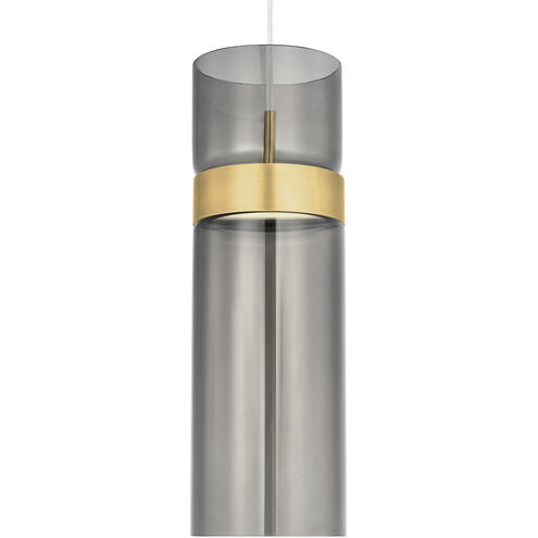 Visual Comfort Modern Collection 700TDMANGPTKTKNB-LED Sean Lavin Manette 5 Inch Natural Brass LED Pendant 18W 3000K Glass