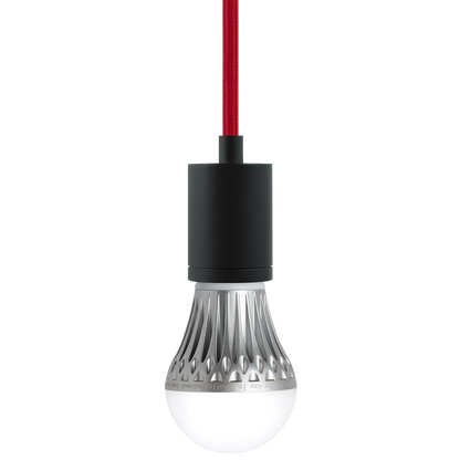 Visual Comfort Modern Collection 700TDSOCOPM16RZ SoCo Antique Bronze Pendant Ceiling Light in Red Cord, Modern Socket, 192"