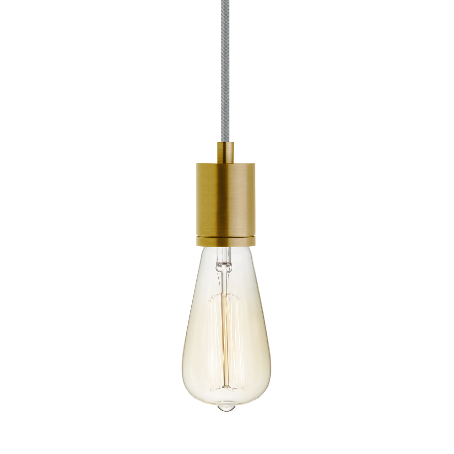Visual Comfort Modern Collection 700TDSOCOPM08RNB SoCo Natural Brass Pendant Ceiling Light in Red Cord, Modern Socket, 96"