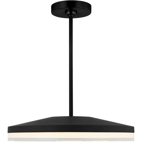 Visual Comfort Modern Collection 700TDWYT16B-LED930 Wyatt 16" 19.9W 3000K LED Pendant Ceiling Light Nightshade Black