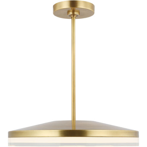 Visual Comfort Modern Collection 700TDWYT16NB-LED930 Wyatt 16" 19.9W 3000K LED Pendant Ceiling Light Natural Brass