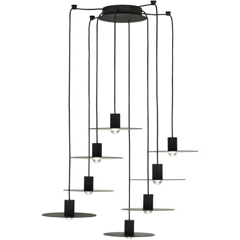 Visual Comfort Modern Collection 700TRSPEVS8RB-LED930 Sean Lavin Eaves 8-Light Nightshade Black Chandelier LED 34.4W 3000K