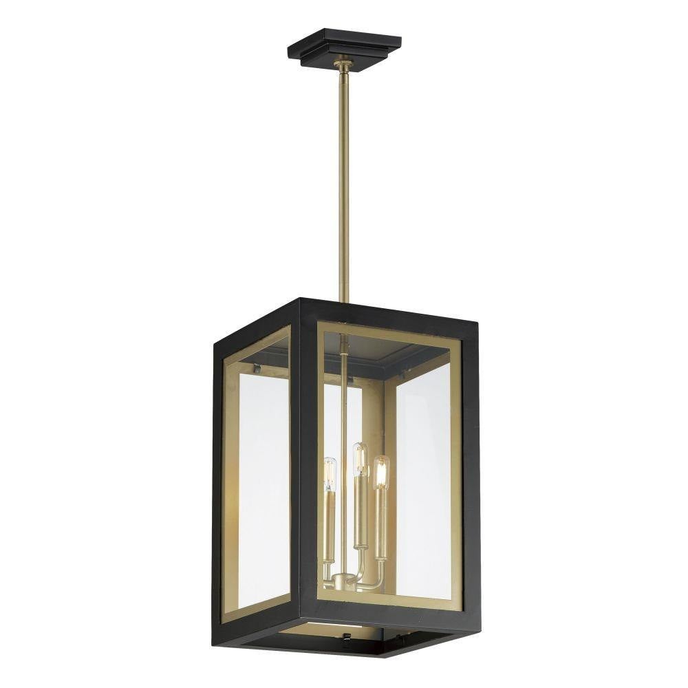 Maxim Lighting 30058CLBKGLD Neoclass 4 Light 12 Inch Black/Gold Outdoor Pendant - Full View