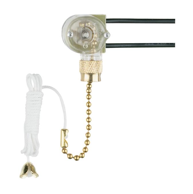 Westinghouse Lighting 7029000 replacement canopy light switch with brass pull chain