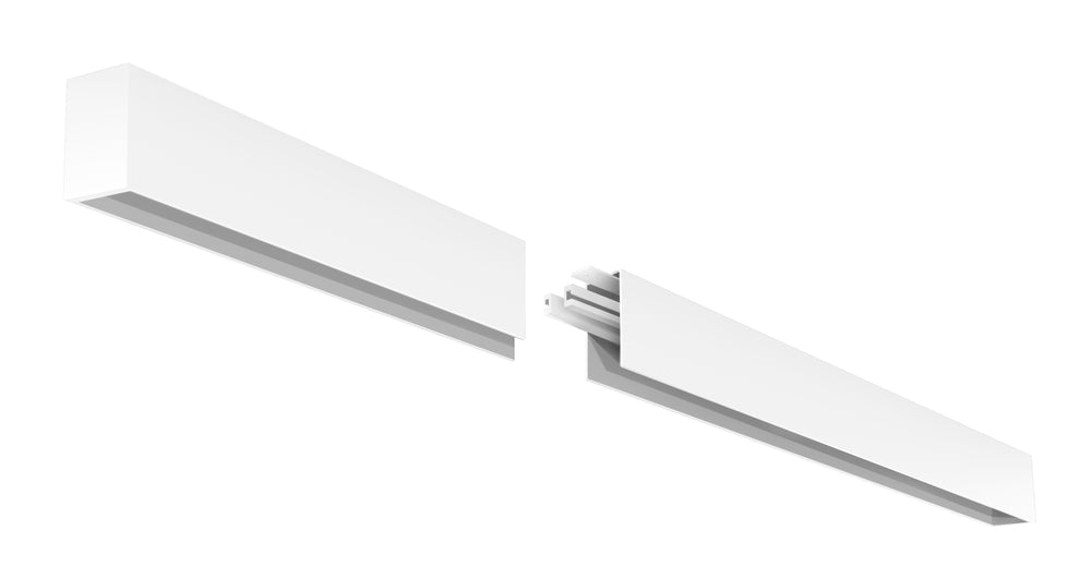 Eurofase Lighting F55840WSFMEXT 8' LED Linear Surface Mount Extension Kit, 2"Wide, Color Temperature 4000K, White Finish