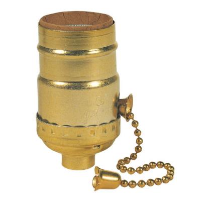 Westinghouse Lighting 7043100 brass-plated three-way pull chain socket