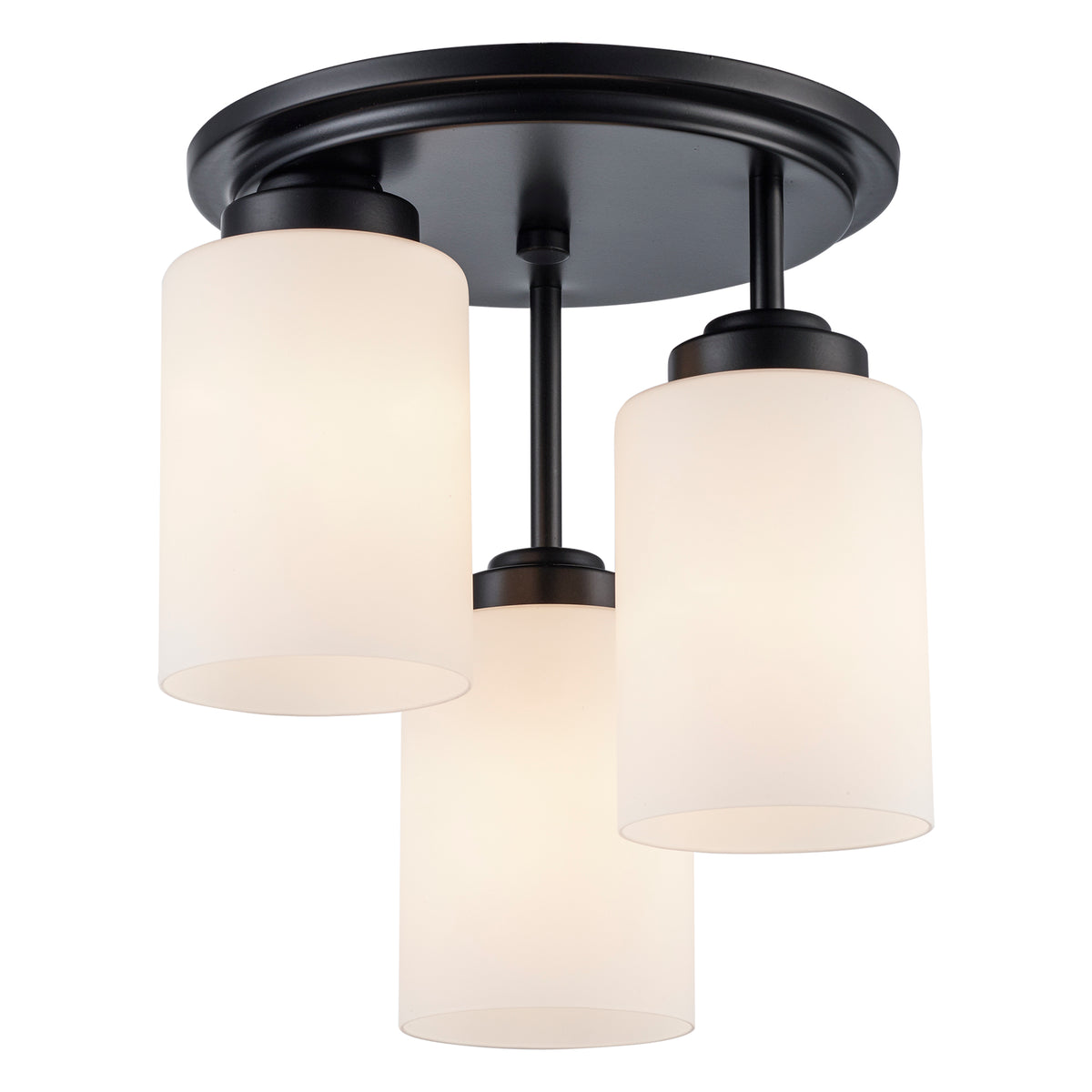 Trans Globe Lighting 70520-3 BK Mod Pod 3 light black flush mount ceiling light