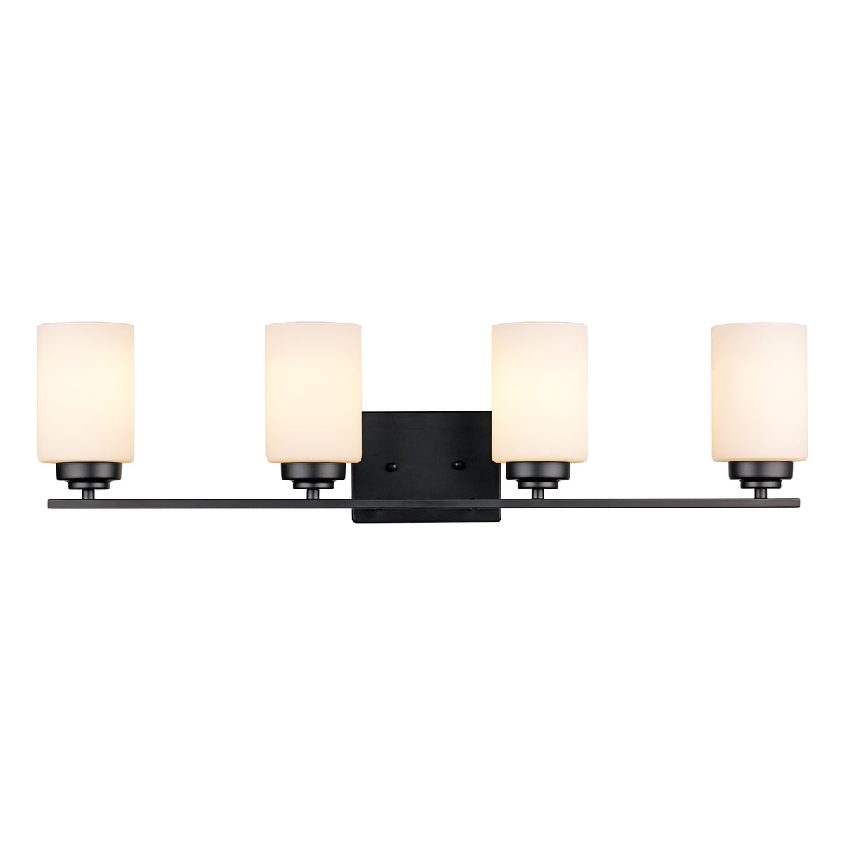 Trans Globe Lighting 70524 BK Mod Pod 4 light black bath vanity wall light