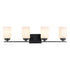 Trans Globe Lighting 70524 BK Mod Pod 4 light black bath vanity wall light