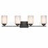 Trans Globe Lighting 70524 ROB Mod Pod 4 light rubbed oil bronze vanity bar with white frosted glass shades