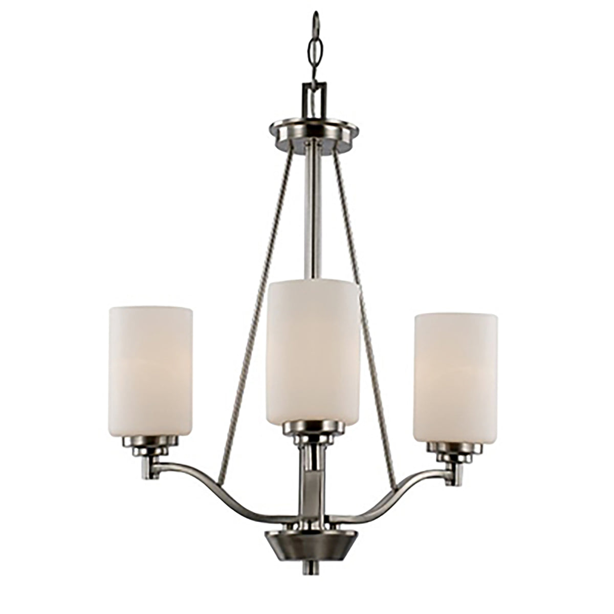 Trans Globe Lighting 70525-3 BN Mod Pod 3 light brushed nickel chandelier ceiling light