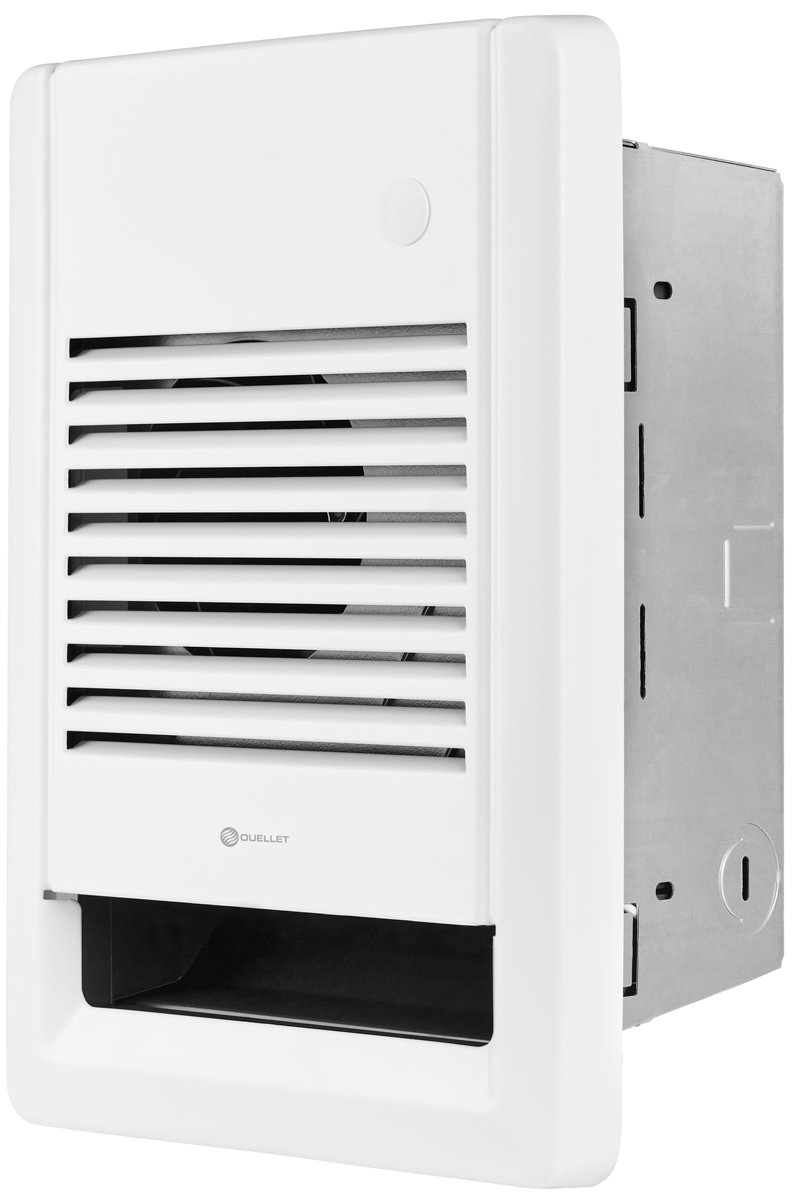 Ouellet OVOU1000BL Residential Wall Fan Heater - Wattage: 1000/750W - Voltage: 240V/208V - Finish White