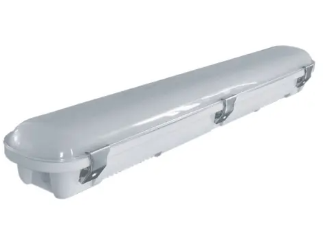 Keystone KT-VTLED25PS-2A-8CSA-VDIM 2-ft Vapor Tight Fixture, Selectable Wattage, Voltage 120V-277V, Multi-Color Temperature, Frosted