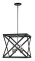 Trans Globe Lighting 71055 BK/BN Ackerman 4 Light 13 inch Black Brushed Nickel Pendant Ceiling Light
