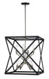 Trans Globe Lighting 71058 BK/BN Ackerman 8 light black and brushed nickel pendant ceiling light