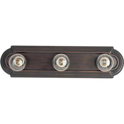 Maxim Lighting 7123SN Essentials 3 Light 18 inch Satin Nickel Bath Vanity Wall Light - Front View No Shades