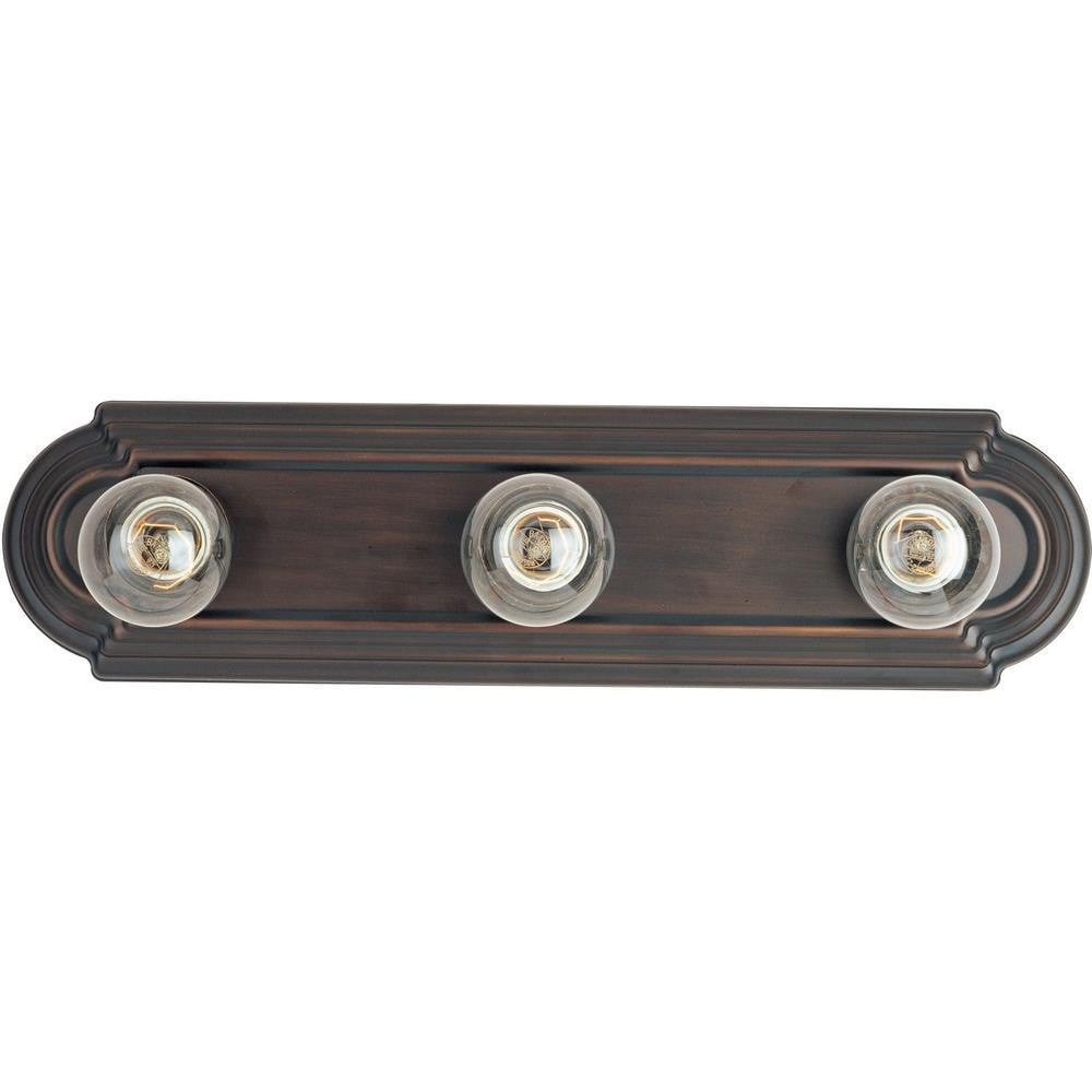 Maxim Lighting 7123PC Essentials 3 Light 18 inch Polished Chrome Bath Vanity Wall Light - Front View No Shades