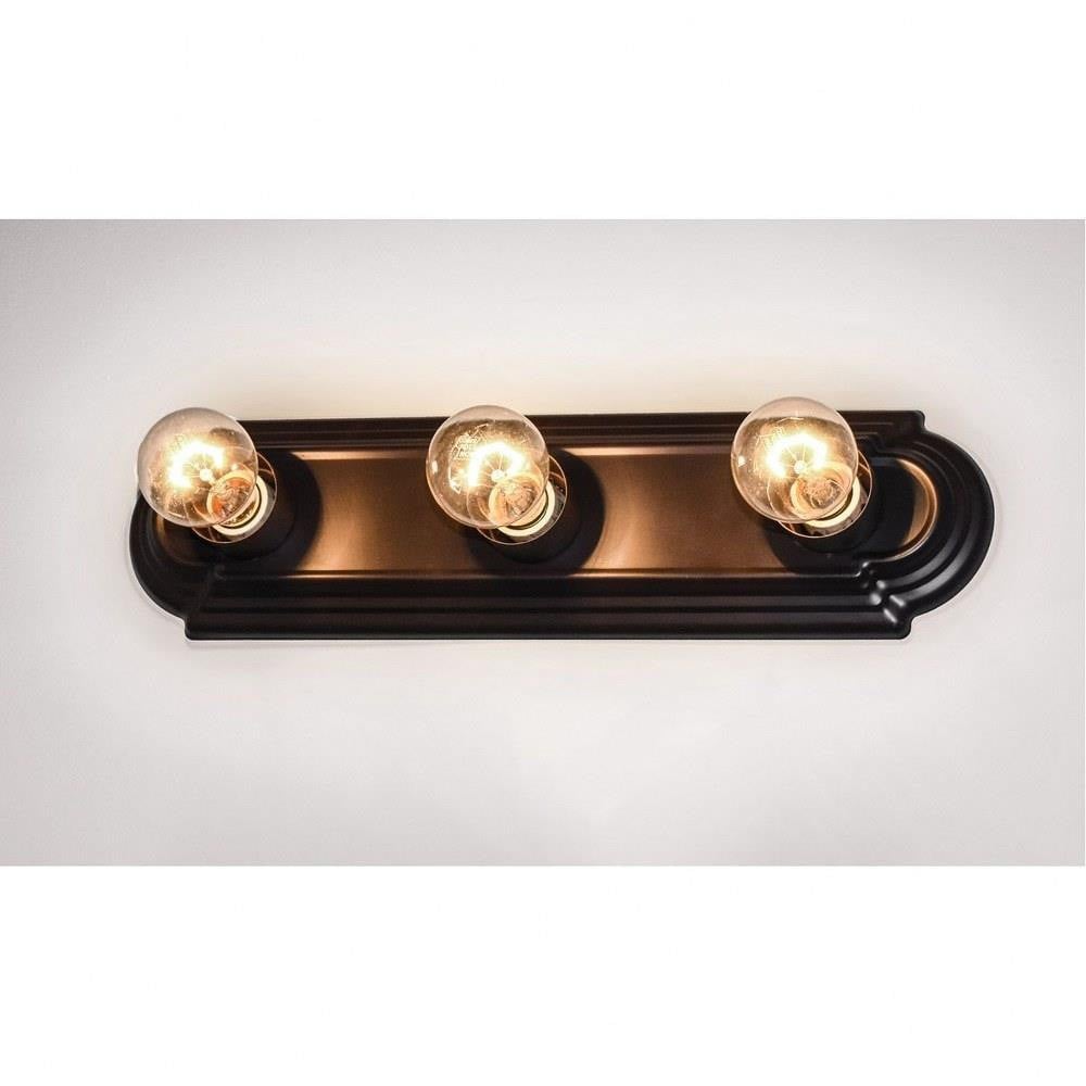 Maxim Lighting 7123OI Essentials 3 Light Oil Rubbed Bronze Bath Vanity Wall Light - Lit Front View