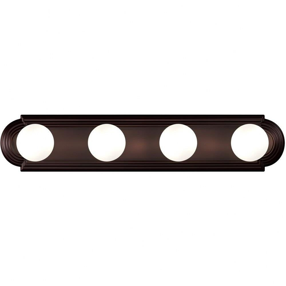 Maxim Lighting 7124OI Essentials 4 Light 24 inch Oil Rubbed Bronze Bath Vanity Wall Light - globe shade front view