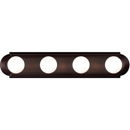 Maxim Lighting 7124OI Essentials 4 Light 24 inch Oil Rubbed Bronze Bath Vanity Wall Light - globe shade front view