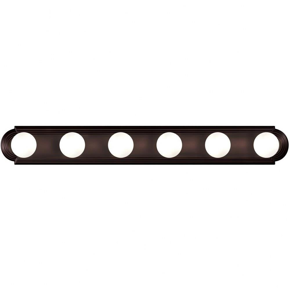 Maxim Lighting 7126OI Essentials 6 Light 36 Inch Oil Rubbed Bronze Bath Vanity Wall Light Front View