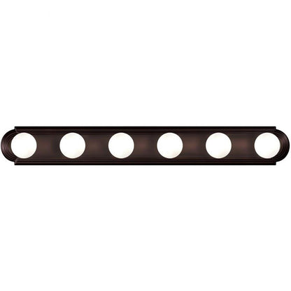 Maxim Lighting 7126OI Essentials 6 Light 36 Inch Oil Rubbed Bronze Bath Vanity Wall Light Front View