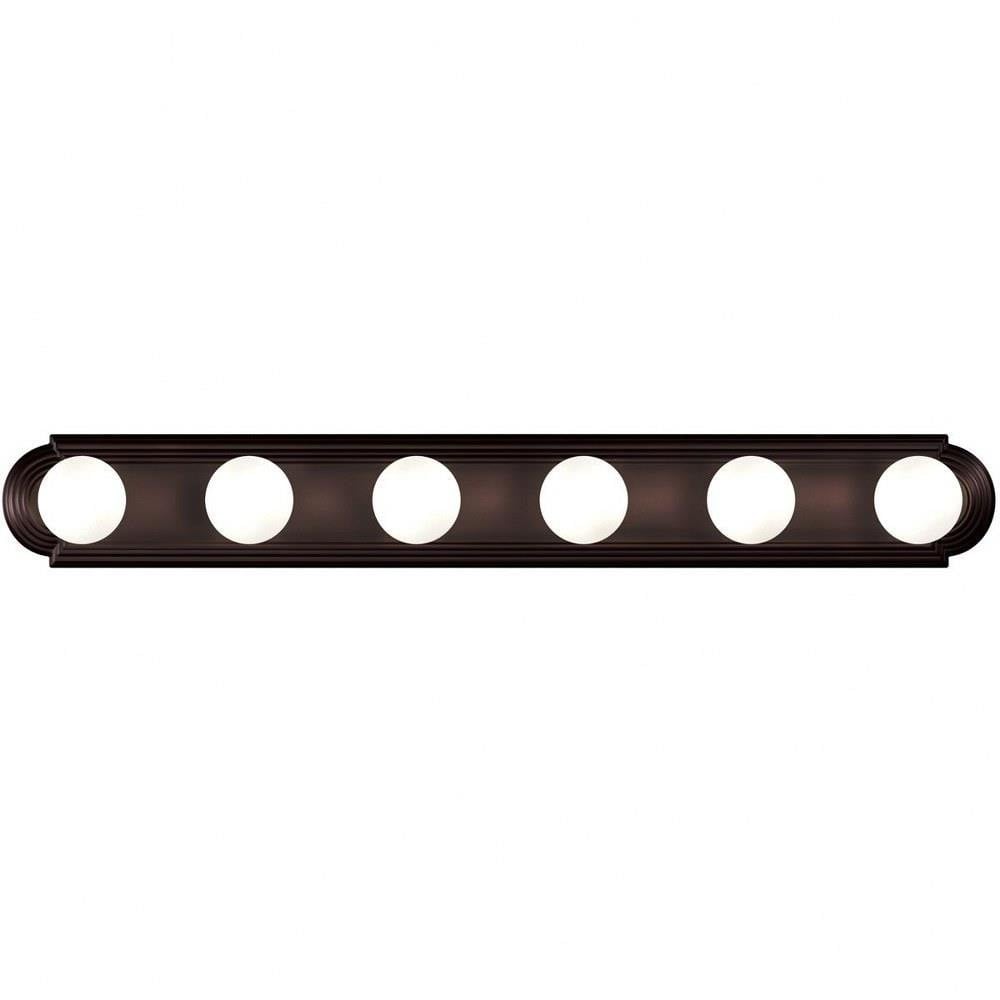 Maxim Lighting 7126PC Essentials 6 Light 36 Inch Oil Rubbed Bronze Bath Vanity Wall Light