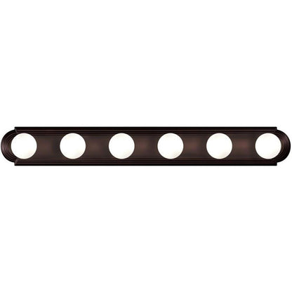 Maxim Lighting 7126PC Essentials 6 Light 36 Inch Oil Rubbed Bronze Bath Vanity Wall Light