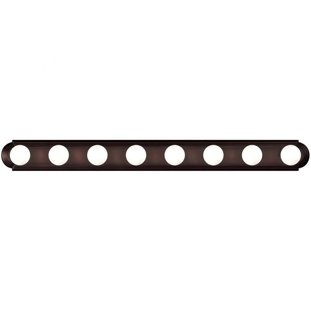 Maxim Lighting 7128OI Essentials 8 Light 48 Inch Oil Rubbed Bronze Bath Vanity Wall Light Side View