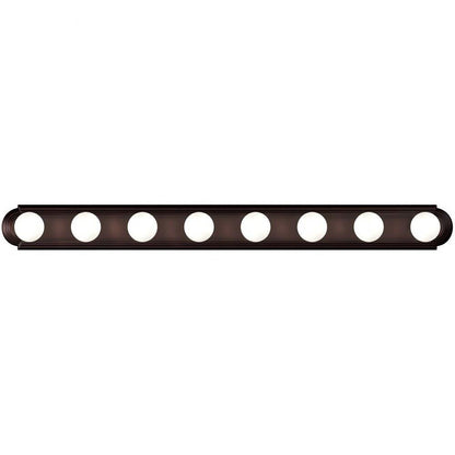 Maxim Lighting 7128OI Essentials 8 Light 48 Inch Oil Rubbed Bronze Bath Vanity Wall Light Side View