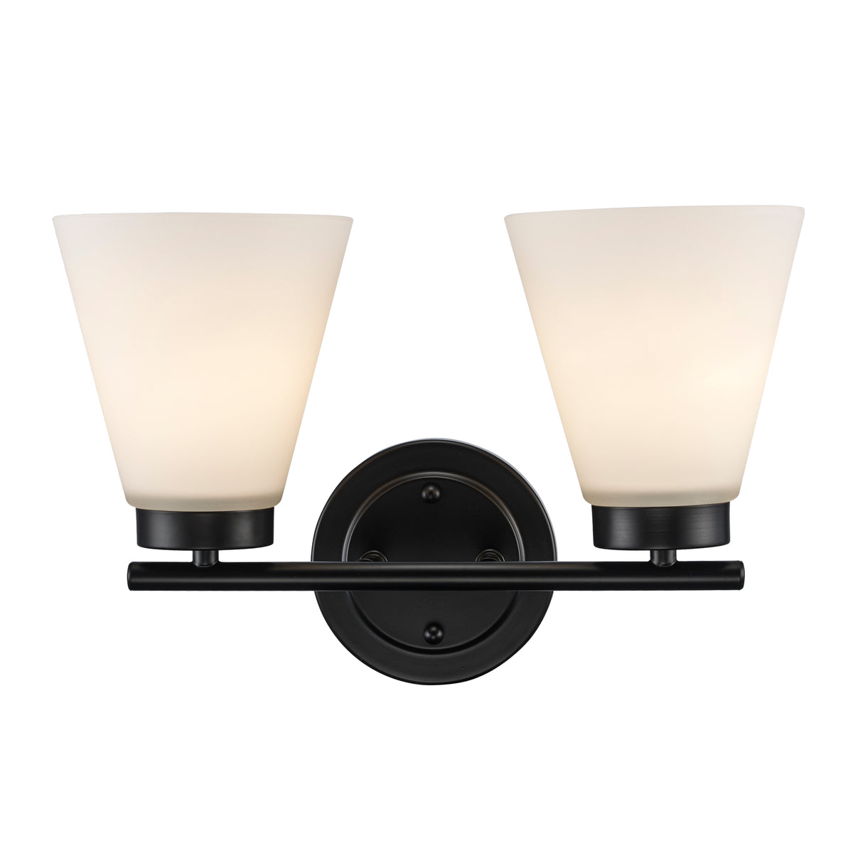 Trans Globe Lighting 71802 BK Fifer 2 Light Black Bath Vanity Wall Light