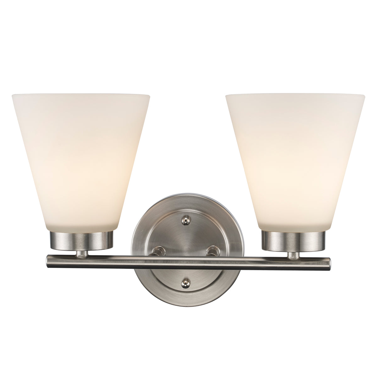 Trans Globe Lighting 71802 BN Fifer 2 Light Brushed Nickel Bath Vanity Wall Light