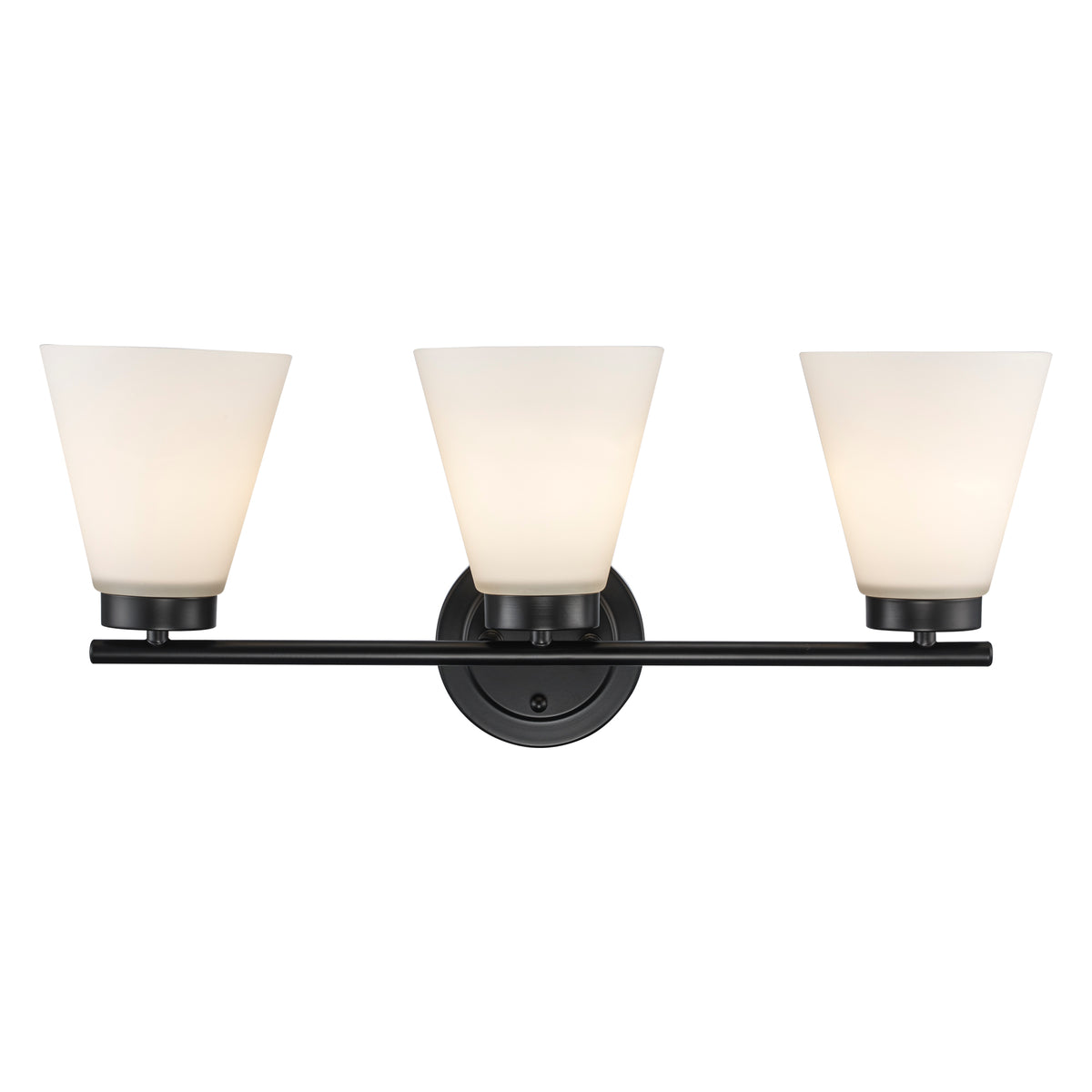 Trans Globe Lighting 71803 BK Fifer 3 light black bath vanity wall light