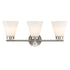 Trans Globe Lighting 71803 BN Fifer 3 Light Brushed Nickel Bath Vanity Wall Light