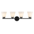 Trans Globe Lighting 71804 BK Fifer 4 light black bath vanity wall light