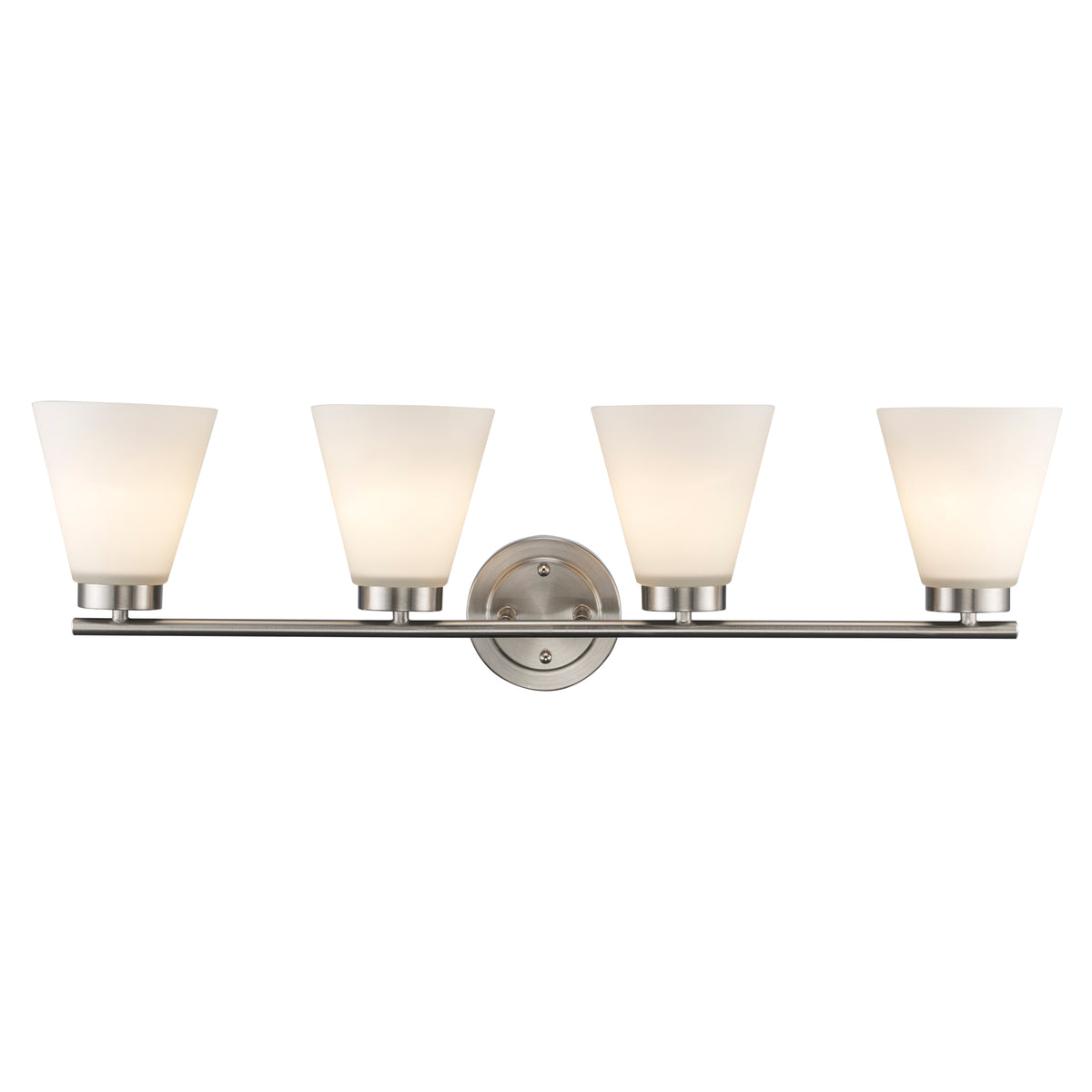 Trans Globe Lighting 71804 BN Fifer 4 light brushed nickel bath vanity wall light