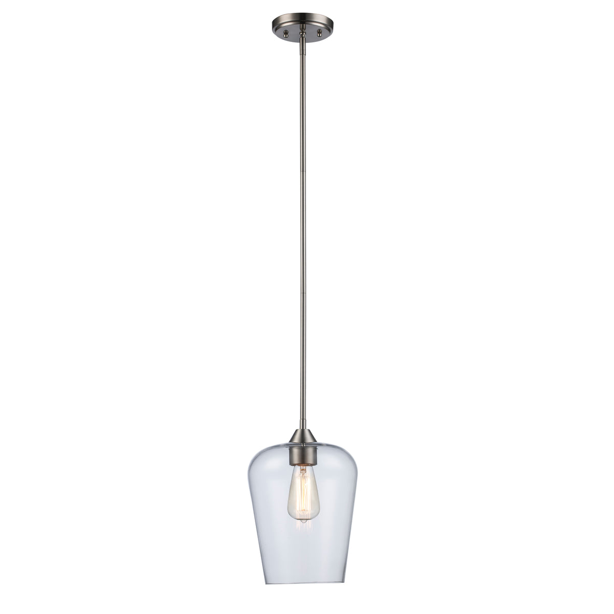 Trans Globe Lighting 71830 BN Kieran 1 Light 8.5 inch Brushed Nickel Pendant Ceiling Light