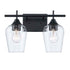 Trans Globe Lighting 71832 BK Kieran 2 Light Black Bath Vanity Wall Light