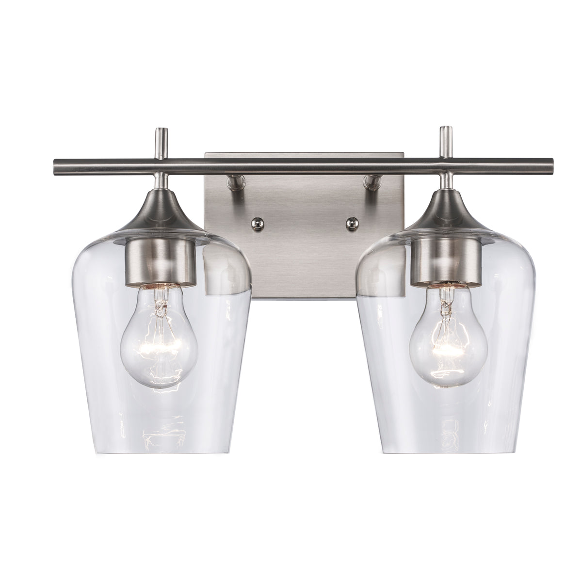 Trans Globe Lighting 71832 BN Kieran 2 light brushed nickel bath vanity wall light