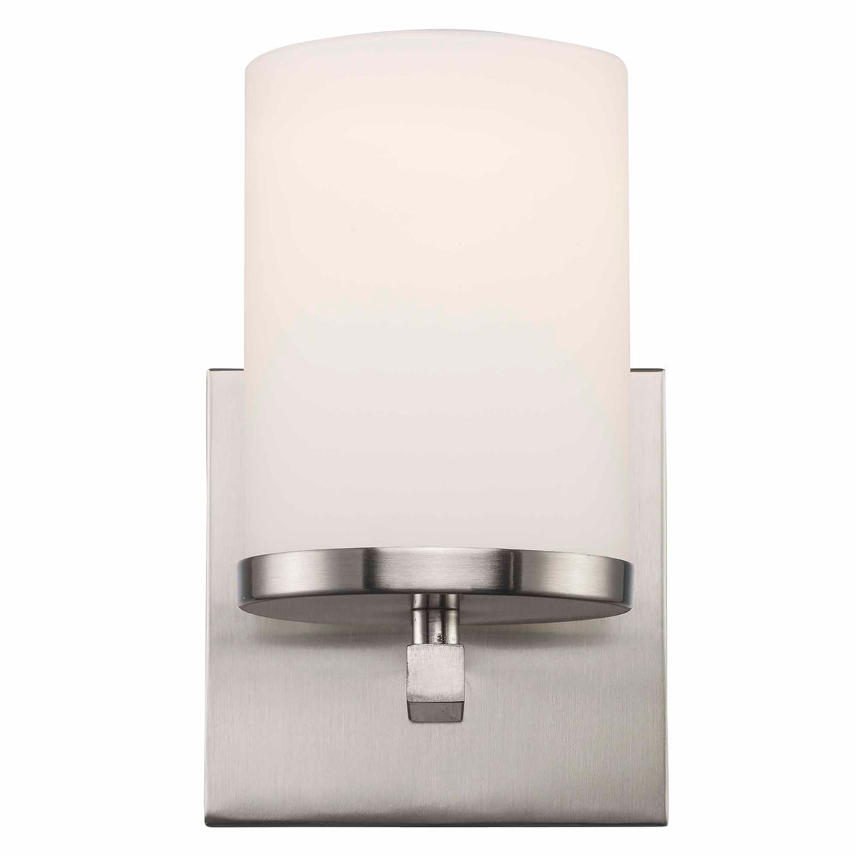 Trans Globe Lighting 71841 BN Nico 1 Light Brushed Nickel Wall Sconce illuminated