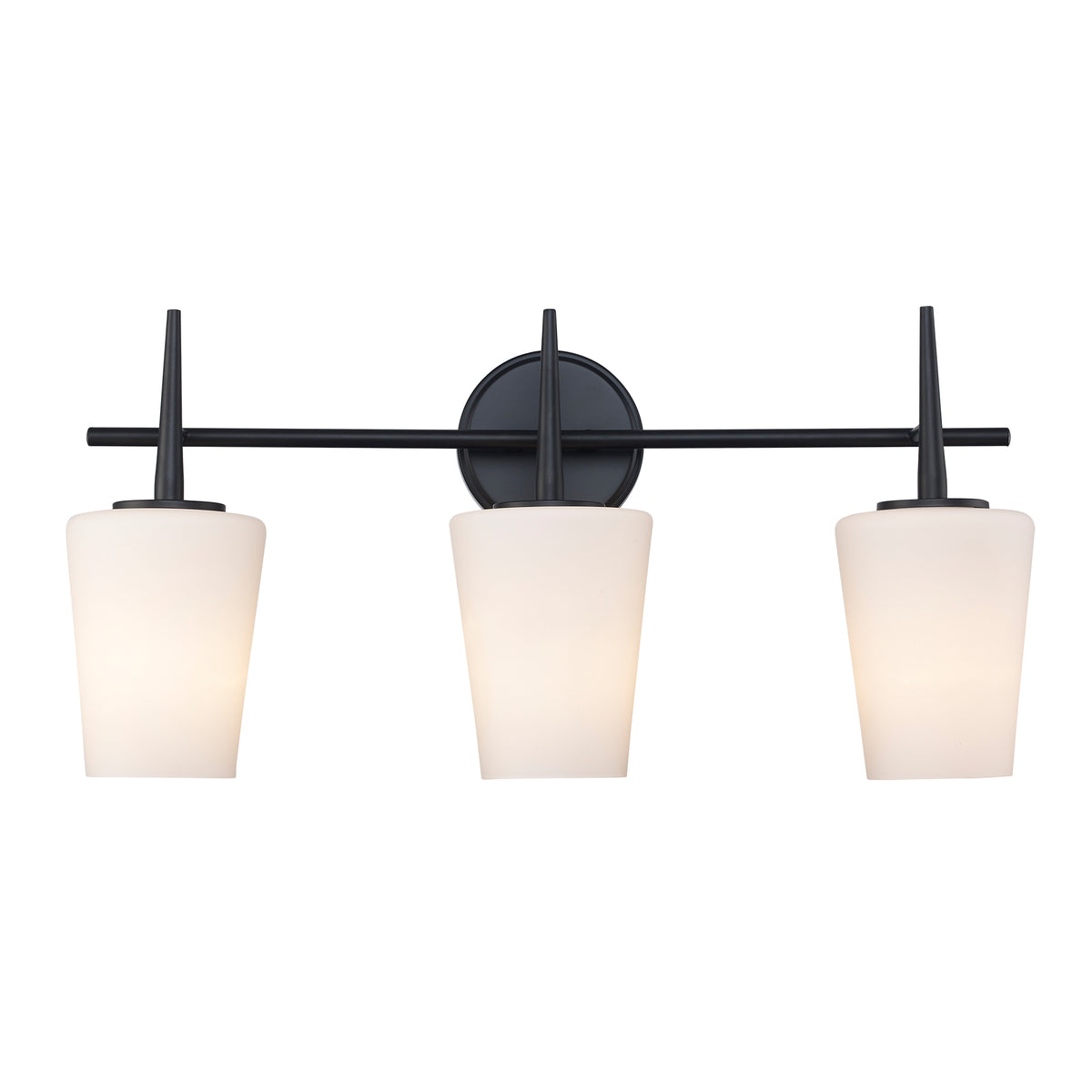 Trans Globe Lighting 71893 BK ClassicHorizon 3 light black bath vanity wall light