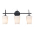 Trans Globe Lighting 71893 BK ClassicHorizon 3 light black bath vanity wall light