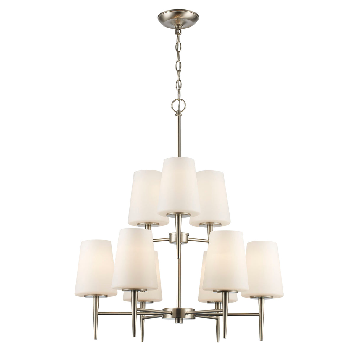 Trans Globe Lighting 71899 BN ClassicHorizon 9 light brushed nickel chandelier