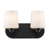 Trans Globe Lighting 71912 BK Liora 2 light black bath vanity wall light