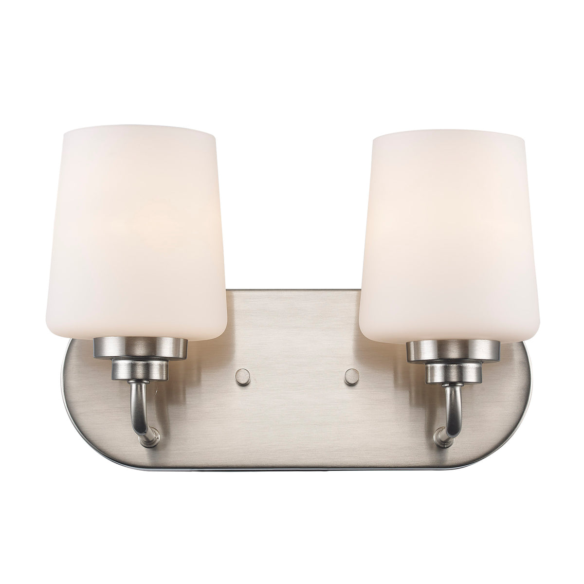 Trans Globe Lighting 71912 BN Liora 2 light brushed nickel bath vanity wall light illuminated