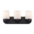 Trans Globe Lighting 71913 BK Liora 3 light black bath vanity wall light