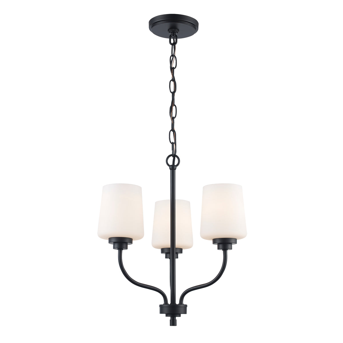 Trans Globe Lighting 71915-3 BK Liora 3 light black chandelier ceiling light