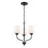 Trans Globe Lighting 71915-3 BK Liora 3 light black chandelier ceiling light