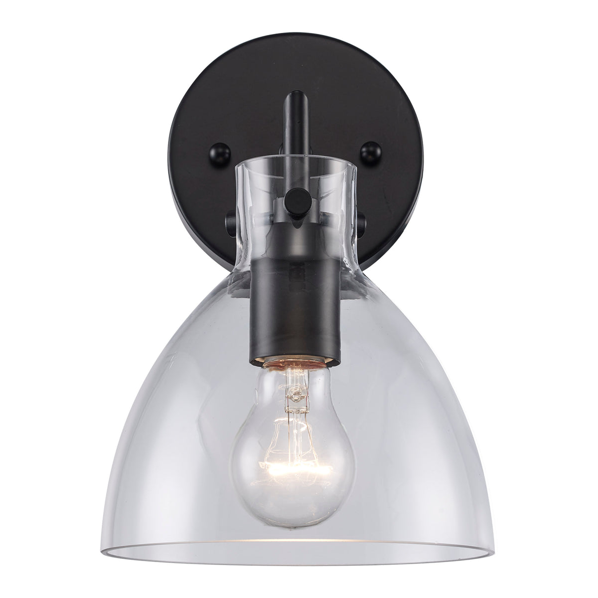 Trans Globe Lighting 71921 BK Stoneglad black wall sconce front view